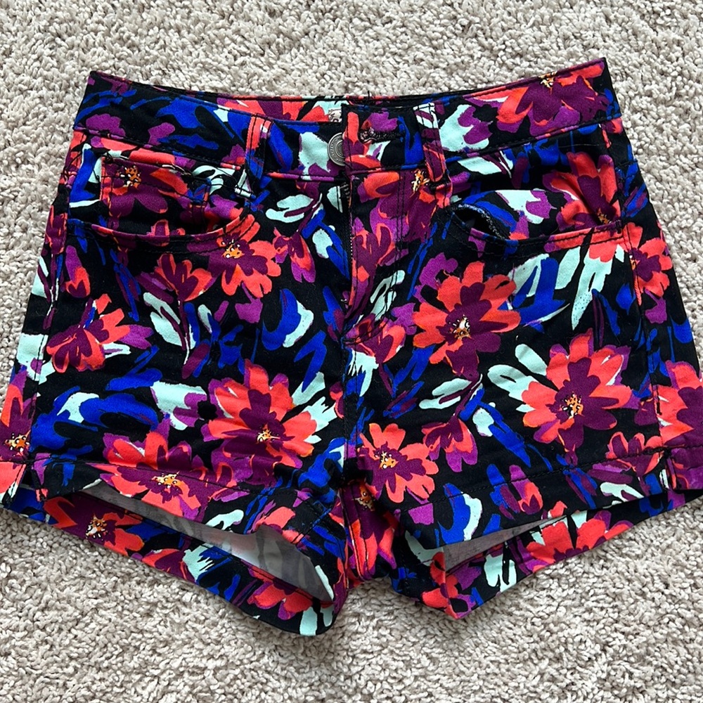 Bright floral shorts